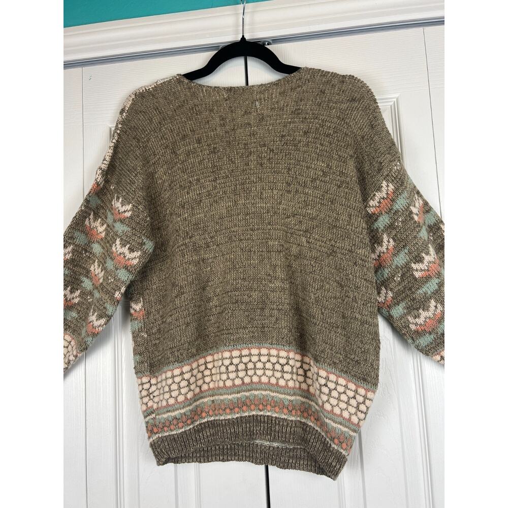 Vintage Sweater Loft Knit Sweater Peter Pan Collar Cottage Floral S - Picture 6 of 10